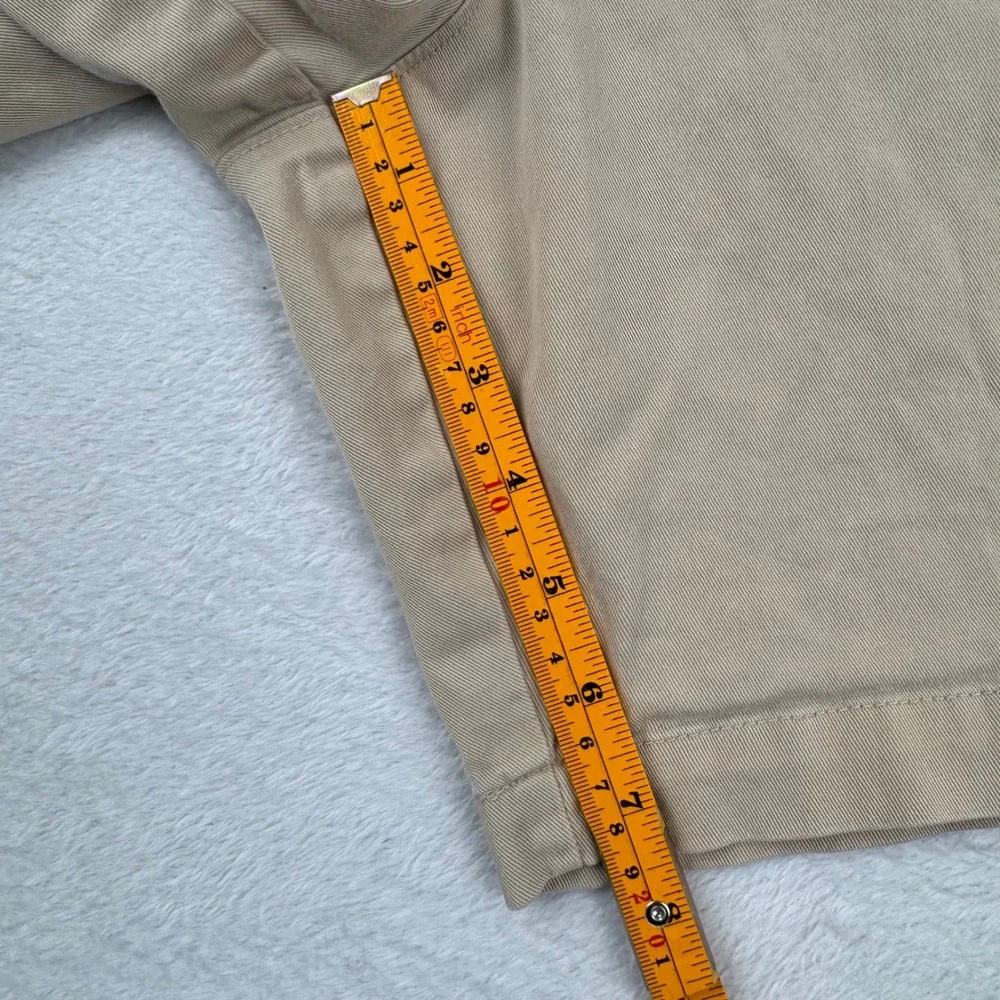 Abercrombie & Fitch Chino Shorts Mens 34 Tan Khaki Stretch Twill 7 Inch Inseam